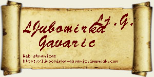 LJubomirka Gavarić vizit kartica
